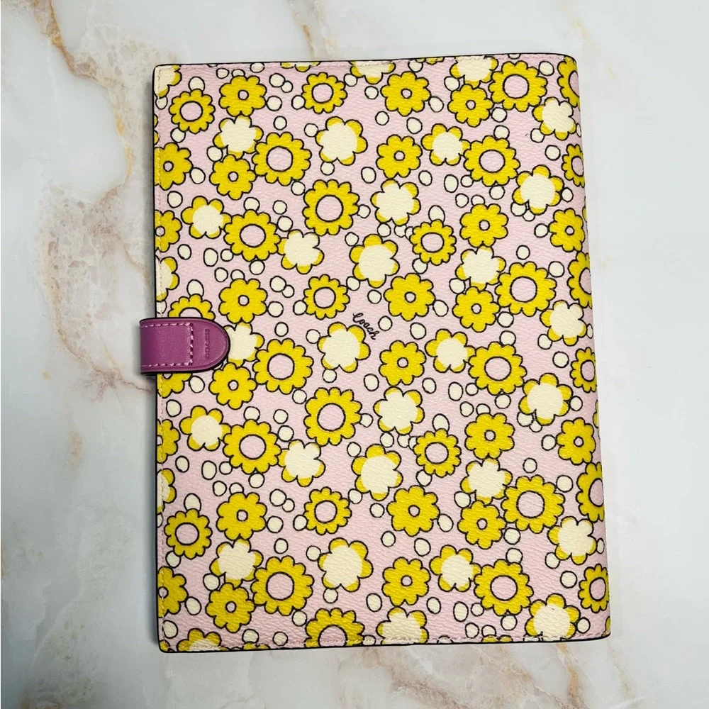 NEW! COACH NOTEBOOK with Floral Print | Lilac Multi - Picture 2 of 7
